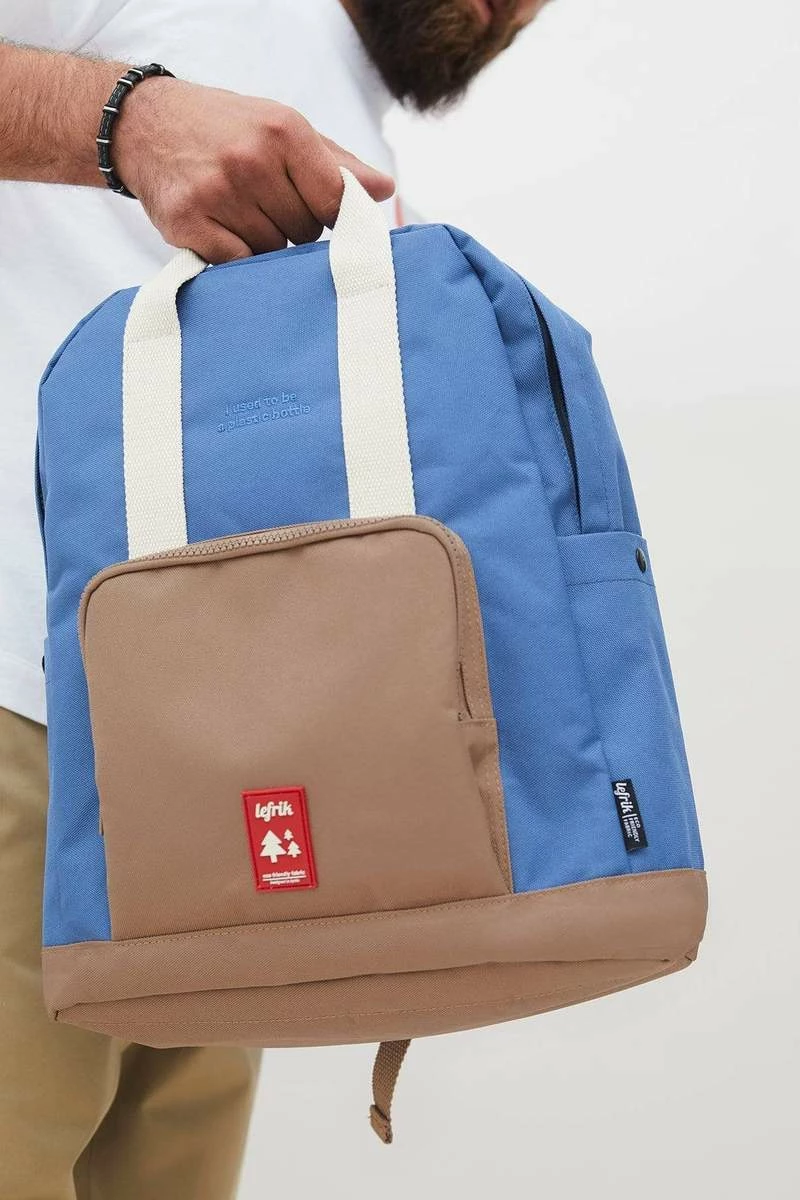 Eco Mochila Lefrik Capsule Multi Ink ( Azul-Marron ) 9 Eco Mochila Lefrik Capsule Multi Ink ( Azul-Marron ) - Imagen 7