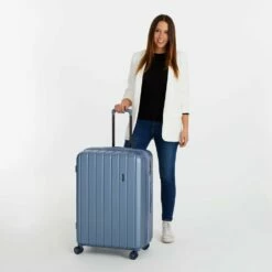 Maleta Grande 75 Cm 4 Ruedas Rigida Expandible Movom Wood Plata -Viajar Tienda de ventas 12494