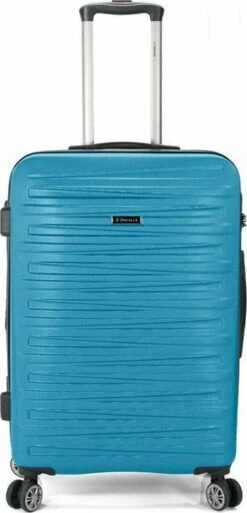 Maleta Cabina 55 Cm Benzi Rigida 4 Ruedas Dobles Turquesa