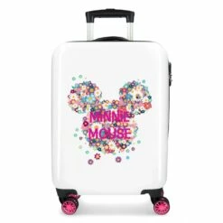 Disney Maleta Cabina 55 Cm 4 Ruedas Rigida Minnie Sunny Day Flores Fucsia