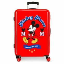 Disney Maleta Mediana 68 Cm 4 Ruedas Rigida Mickey The One Roja