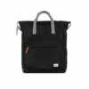 Mochila Roka London Bantry B Mediana Sostenible Nylon Negro