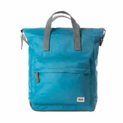 Mochila Roka London Bantry B Mediana Sostenible Nylon Turquesa (Petrol)