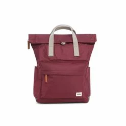 Mochila Roka London Canfield B Pequeña Sostenible Nylon Morada (Plum)