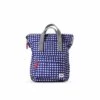 Mochila Roka London Bantry B Pequeña Sostenible Nylon Cuadros Azules (Gingh -Viajar Tienda de ventas 27243