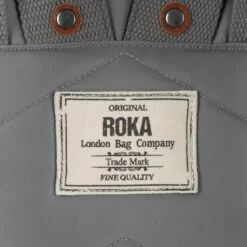 Mochila Roka London Canfield B Mediana Sostenible Nylon Gris (Stormy) -Viajar Tienda de ventas 27632