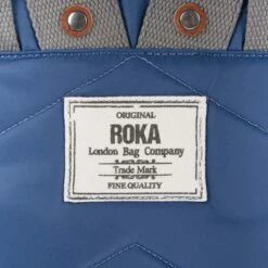 Mochila Roka London Canfield B Pequeña Sostenible Nylon Azul (Burnt Blue) -Viajar Tienda de ventas 27700