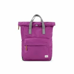 Mochila Roka London Canfield B Pequeña Sostenible Nylon Violeta (Violet)