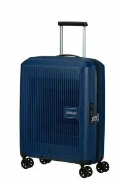 Viajar Tienda de ventas 21 Maleta Cabina 55 Cm 4 Ruedas American Tourister Aerostep Azul Marino