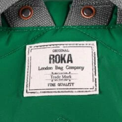 Mochila Roka London Bantry B Mediana Sostenible Nylon Verde (Emerald) -Viajar Tienda de ventas 31112