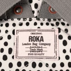 Mochila Roka London Bantry Pequeña Beige Puntos (Dip Dop Print -Viajar Tienda de ventas 31115