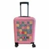 Maleta Cabina 55 Cm 4 Ruedas Rigida Baldosa De Bilbao Rosa-Negro -Viajar Tienda de ventas 31345
