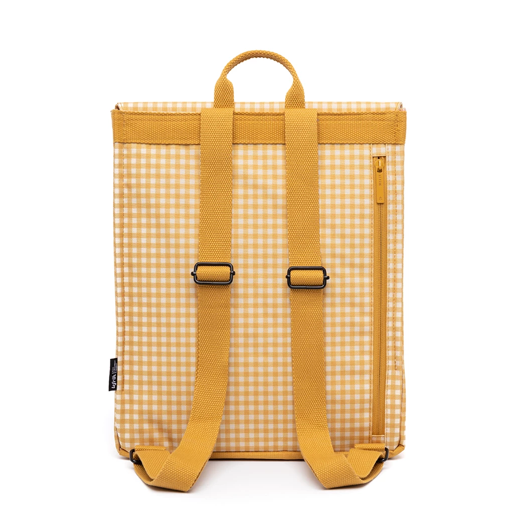 Mochila Lefrik Handy Mini Cuadros Vichy Amarillo (Vichy Mustard) 6 Mochila Lefrik Handy Mini Cuadros Vichy Amarillo (Vichy Mustard) - Imagen 4