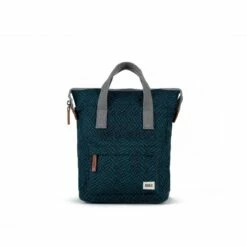 Mochila Roka London Bantry Pequeña Serpiente Azul (Teal Snake Print)