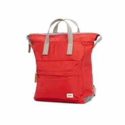 Mochila Roka London Bantry B Mediana Sostenible Nylon Rojo (Cranberry) -Viajar Tienda de ventas 31713