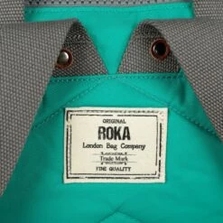 Mochila Roka London Bantry B Mediana Sostenible Nylon Verde (Cyan) -Viajar Tienda de ventas 32046