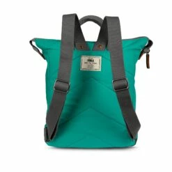 Mochila Roka London Bantry B Mediana Sostenible Nylon Verde (Cyan) -Viajar Tienda de ventas 32048