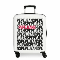 Maleta Cabina 55 Cm 4 Ruedas Rigida Pepe Jeans Leven Tomas Negra