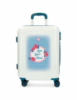 Maleta Cabina 55 Cm 4 Ruedas Rigida Roll Road Rose